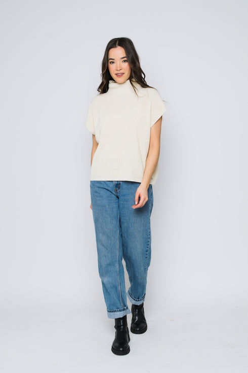 Shawna-Sleeveless Funnel Neck
